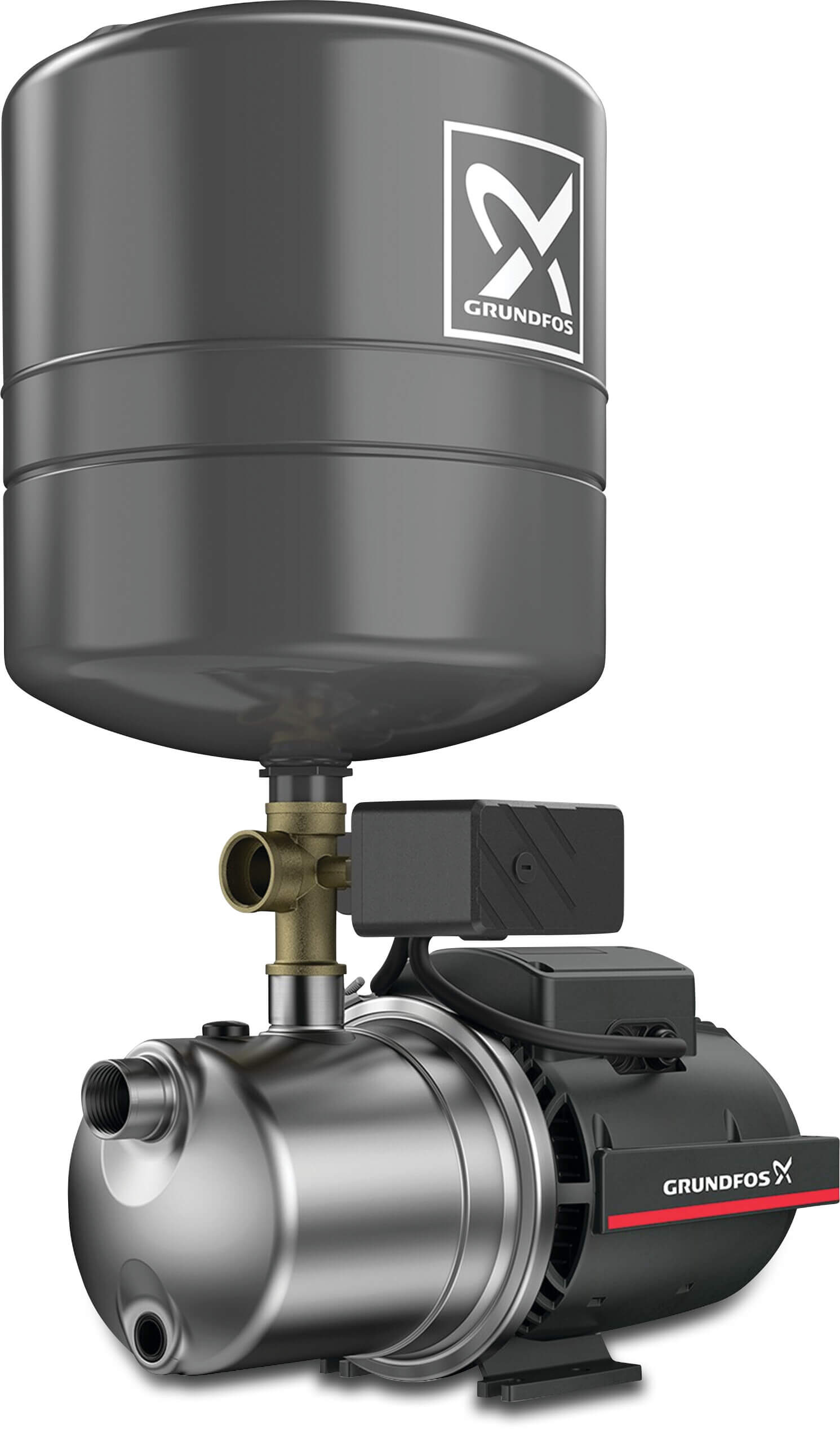 Grundfos JP4-54 Vertical Selvansugende boosterpumpe rustfri stål 1" indvendig gevind 5.1A 230VAC