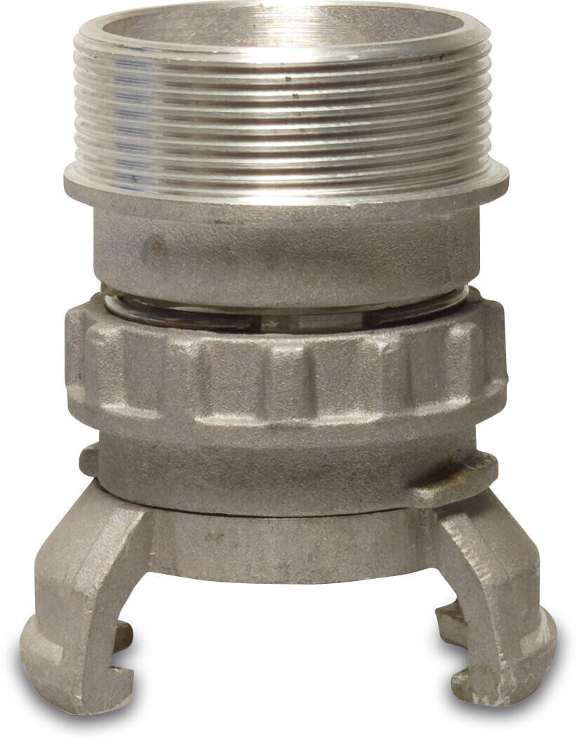 Quick coupler aluminium DN45 x 2" DSP with locking ring x male thread type DSP