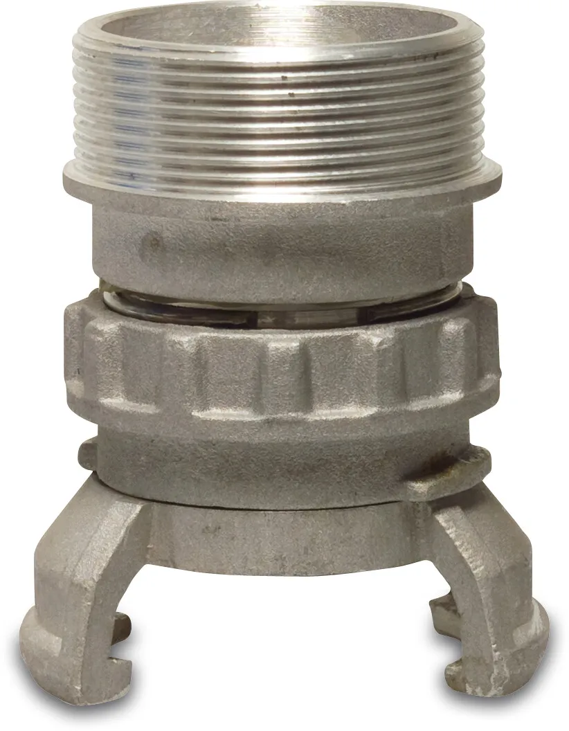 Quick coupler aluminium DN45 x 2" DSP with locking ring x male thread type DSP