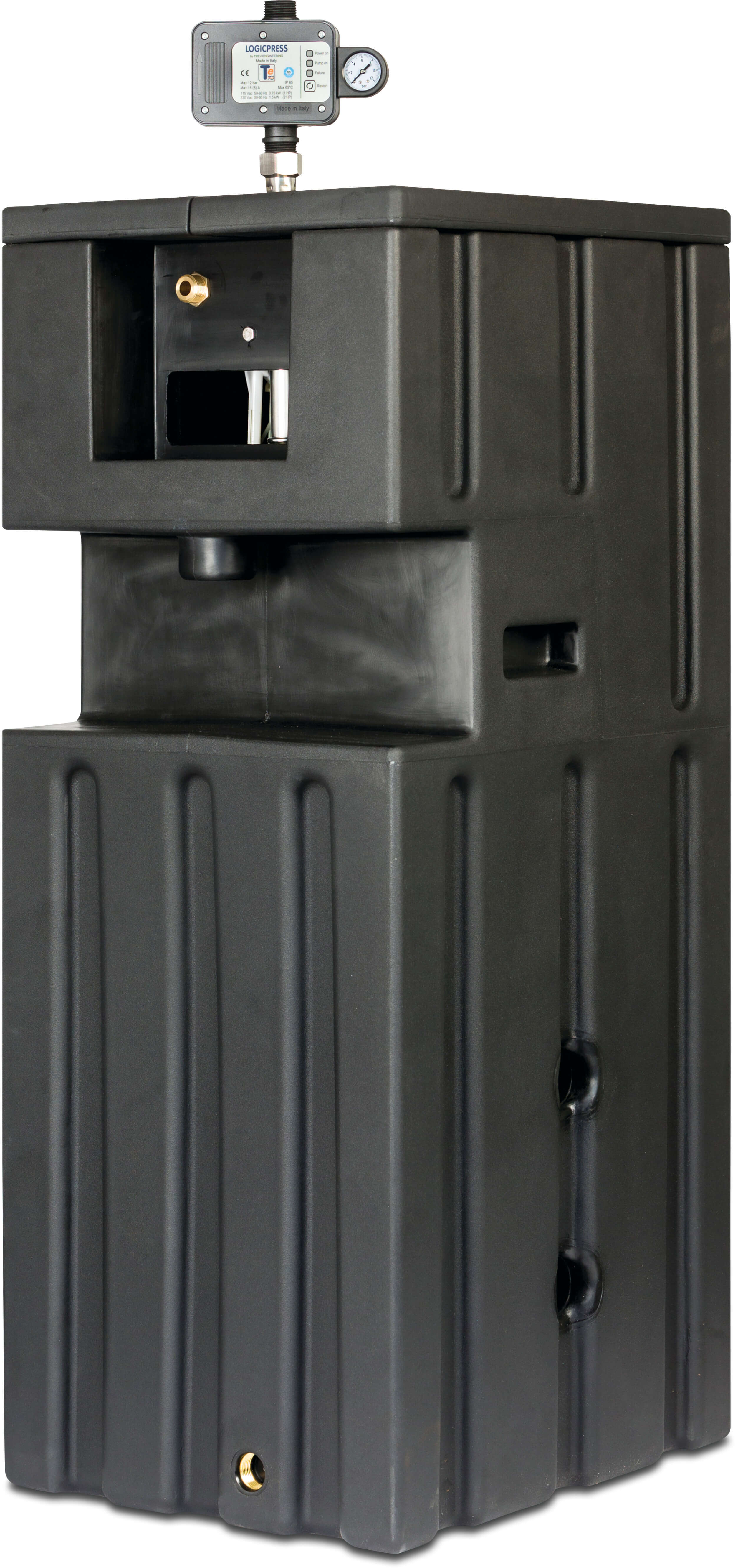 Zulaufbehälter 3/4" x 1" Außengewinde 230VAC BELGAQUA Typ Combi DSCT mit Minisub & Logicpres Set