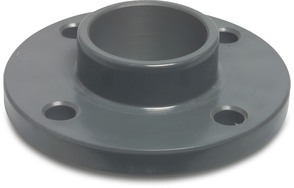 Flange adaptor PVC-U DN80 x 3" DIN flange x glue socket 16bar DN80 grey PN10/16 WRAS BS4504
