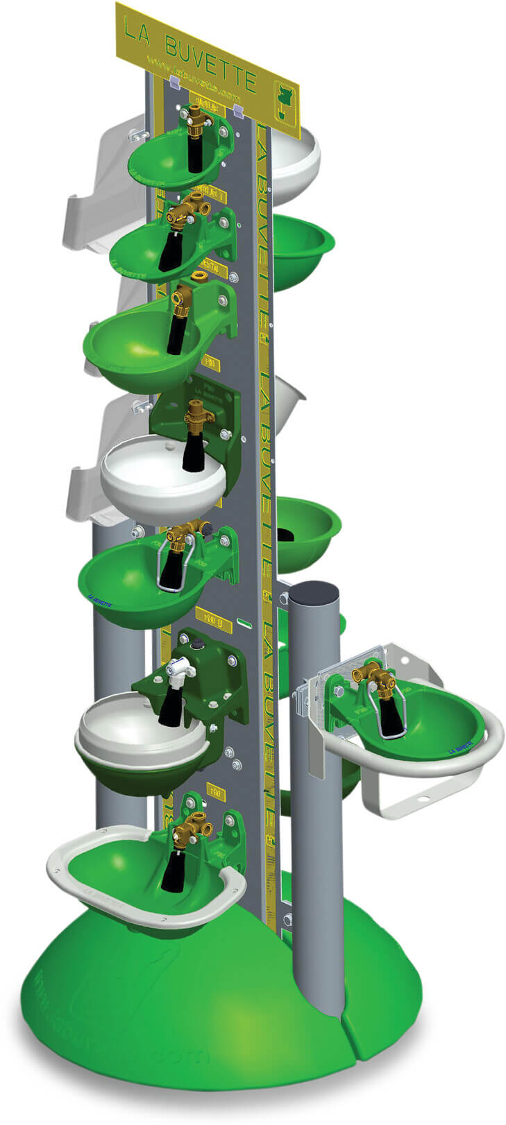 La Buvette Display stand for drinking troughs, double sided, without products La Buvette Display stand for drinking troughs, double sided, without products
