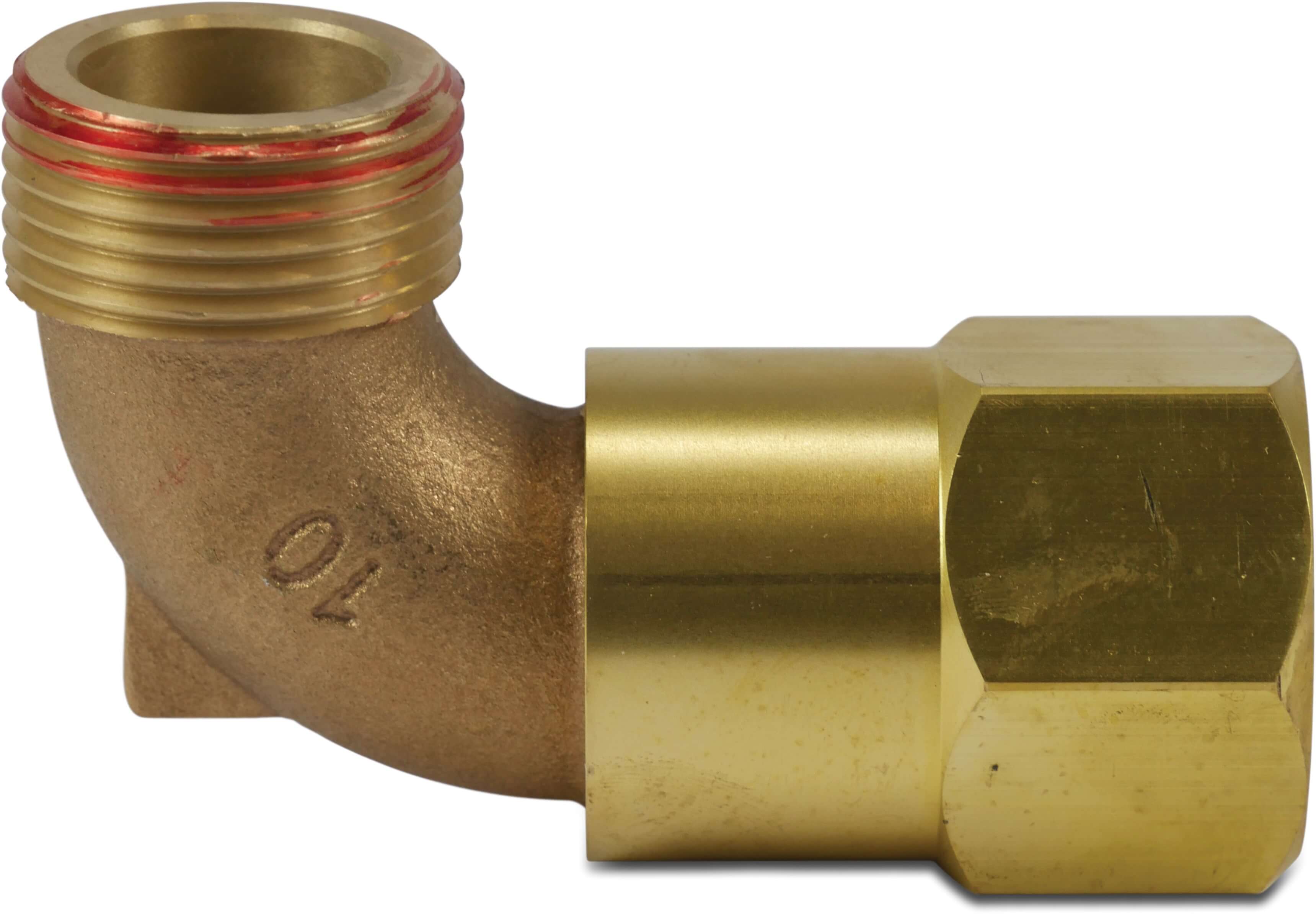 Rain Bird Swivel hose elbow brass 1" male thread x female threaded nut type SH2