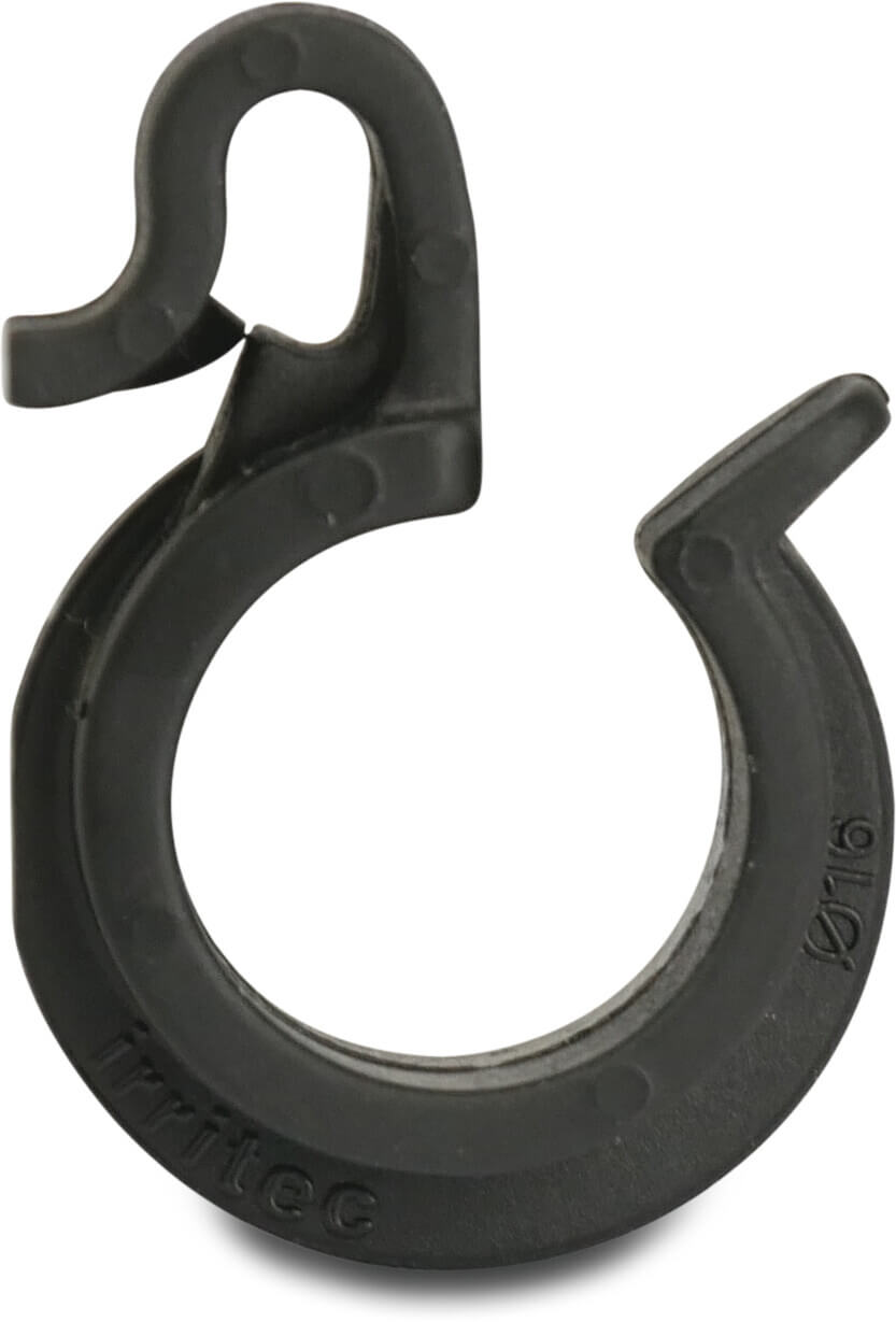 Rørklemme til PE slange PP 20 mm sort