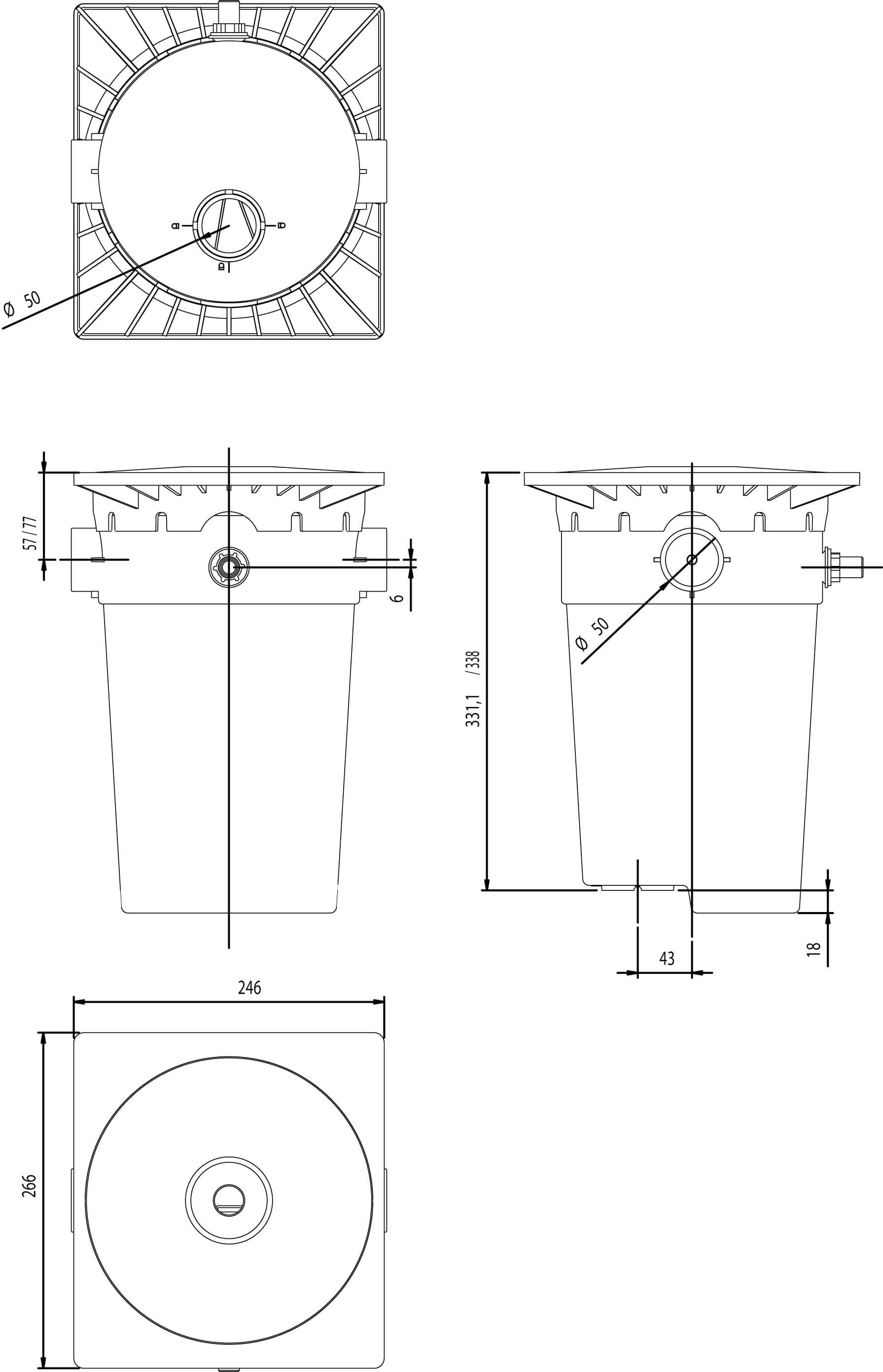 Weltico Nivåregulator vit type A400 Design