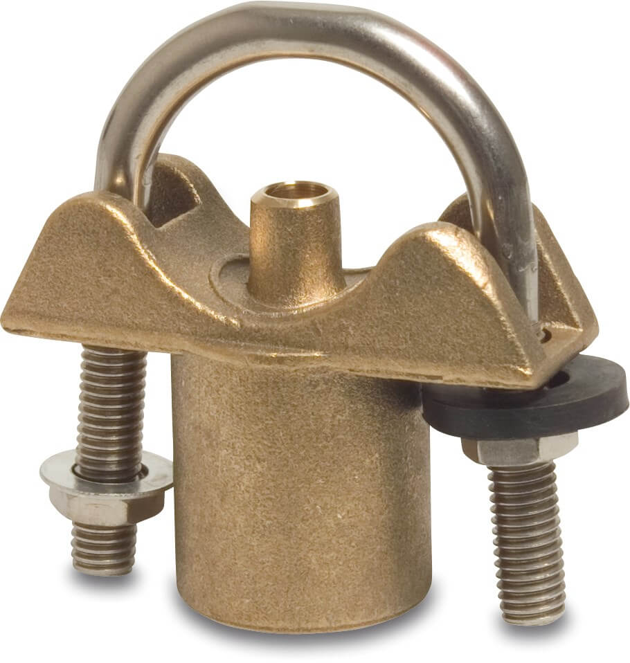 Profec Clamp saddle brass 3/4"-1" x 1/2" clamp x female thread