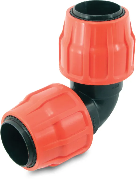 Knie 90° PP 102 mm knel 6bar type Layflat