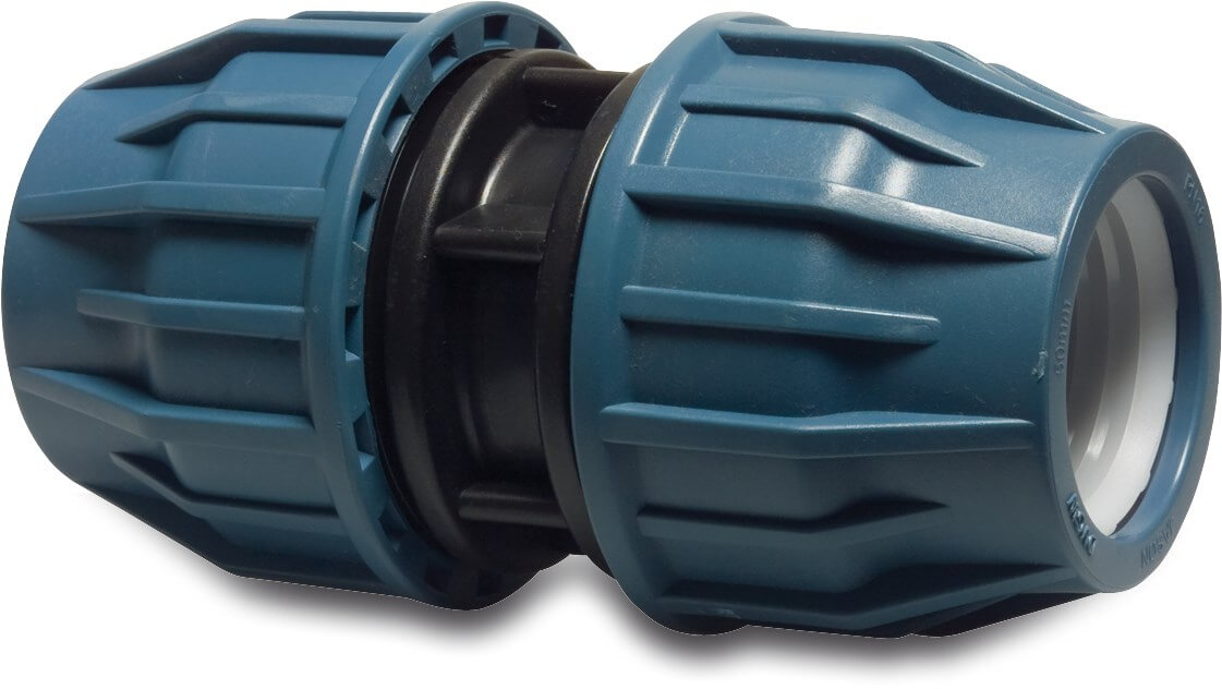 Jason Socket PP 20 mm compression 16bar black/blue DVGW/KIWA/WRAS/SVGW