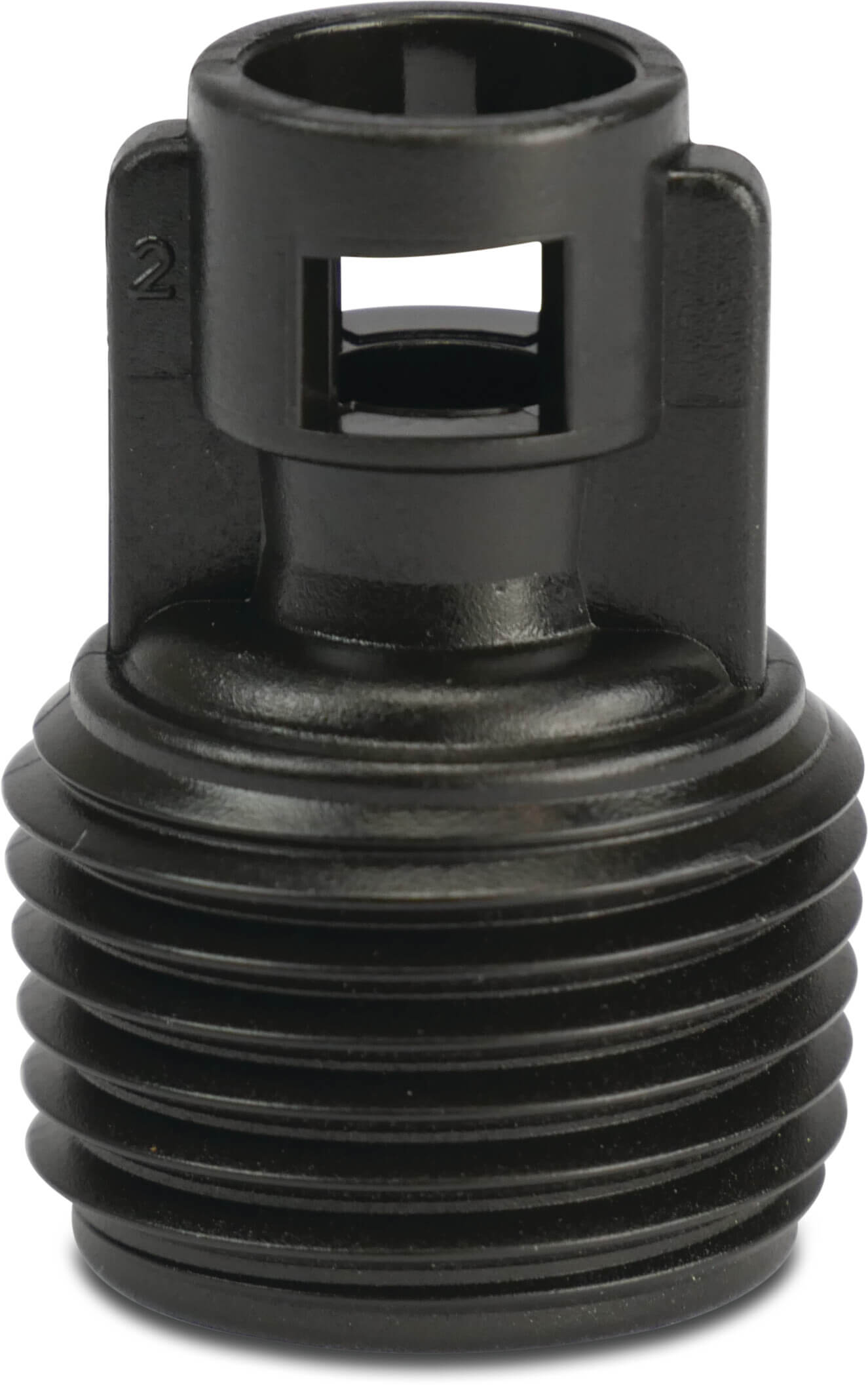 NaanDan Adaptor plastic 1/2" bayonet F x male thread black