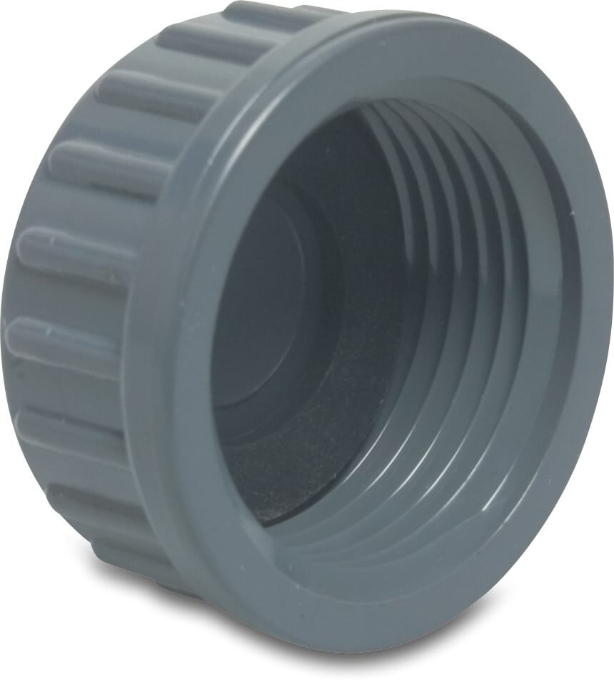 Profec Cap PVC-U 3/8" female thread 10bar grey type plain