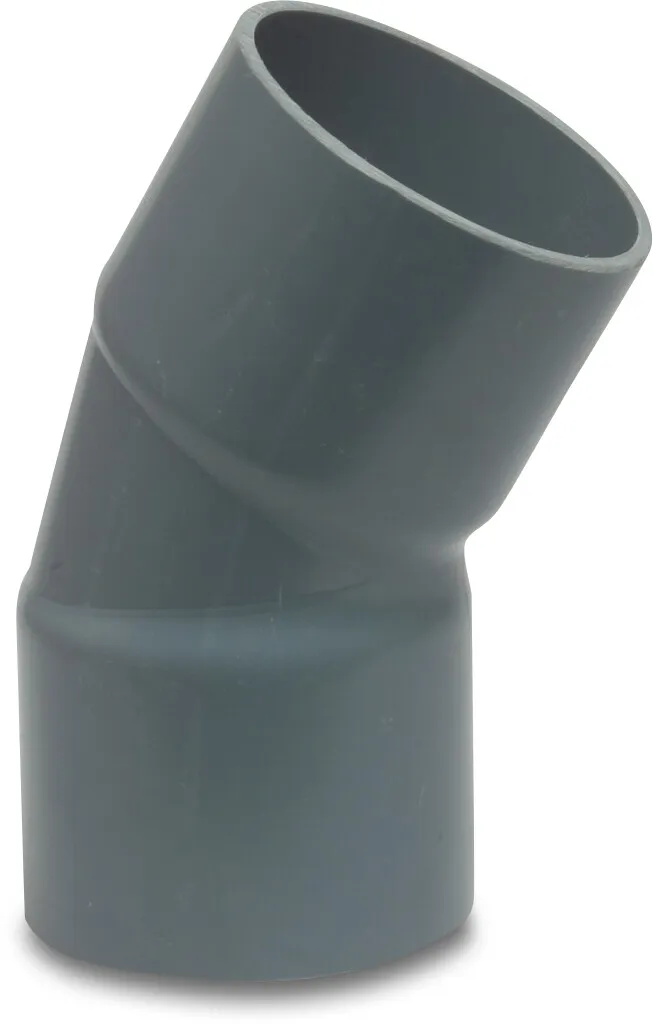 Profec Bogen 30° PVC-U 315 mm Klebemuffe 10bar Grau Typ aus Rohr hergestellt