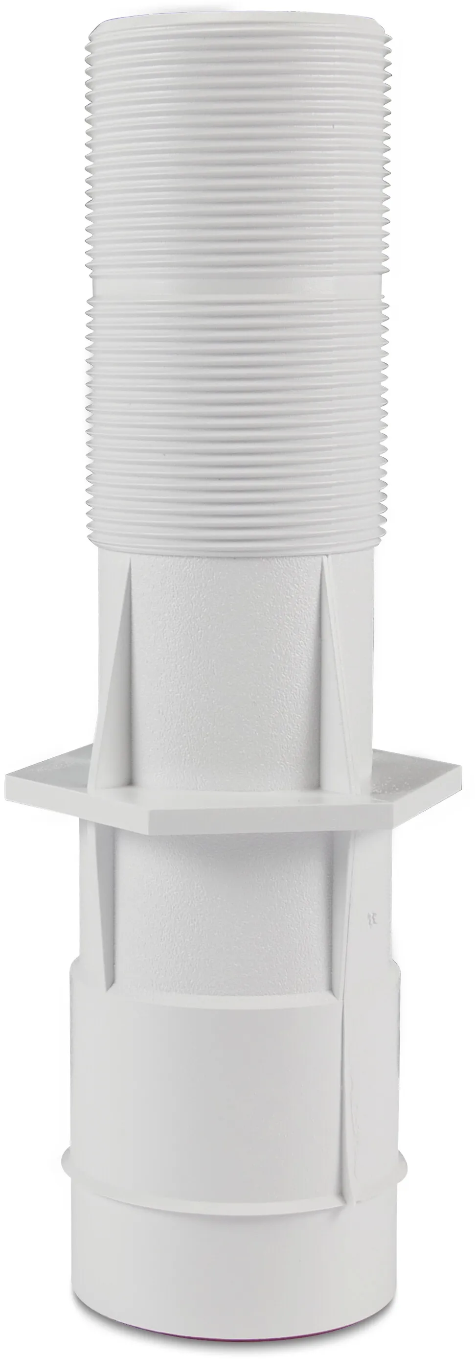Hayward Mauerdurchführung PVC-U 2" x 2" x 50 mm Innengewinde x Außengewinde x Klebemuffe Weiß 250 mm Mini-LED