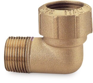 Itap Adaptor elbow 90° brass 20 mm x 1/2" compression x male thread 16bar DVGW type 040