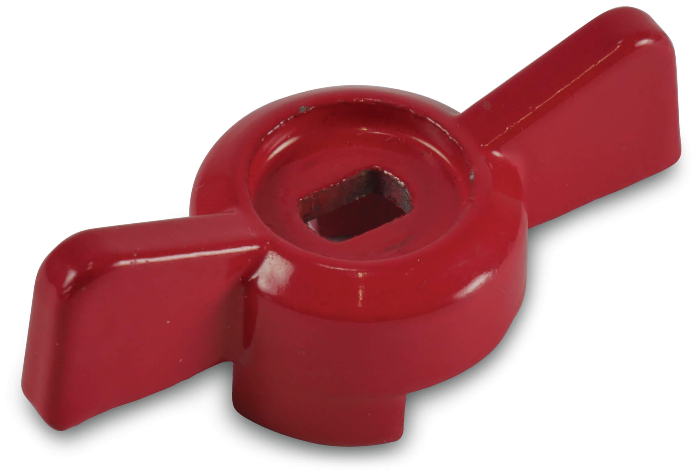 Schmetterlingsgriff Aluminium 1/4 - 3/8" Rot Typ 100