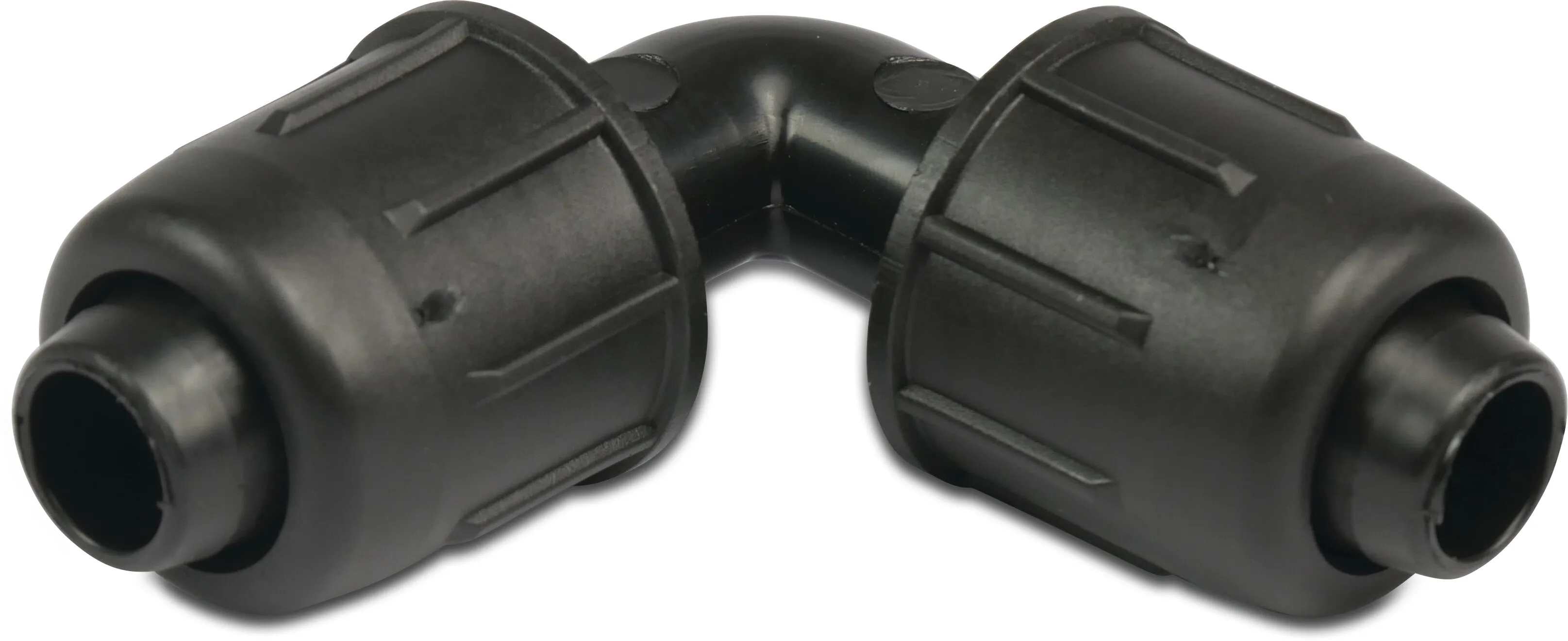 Coude à 90° PP 25 mm lock 4bar noir