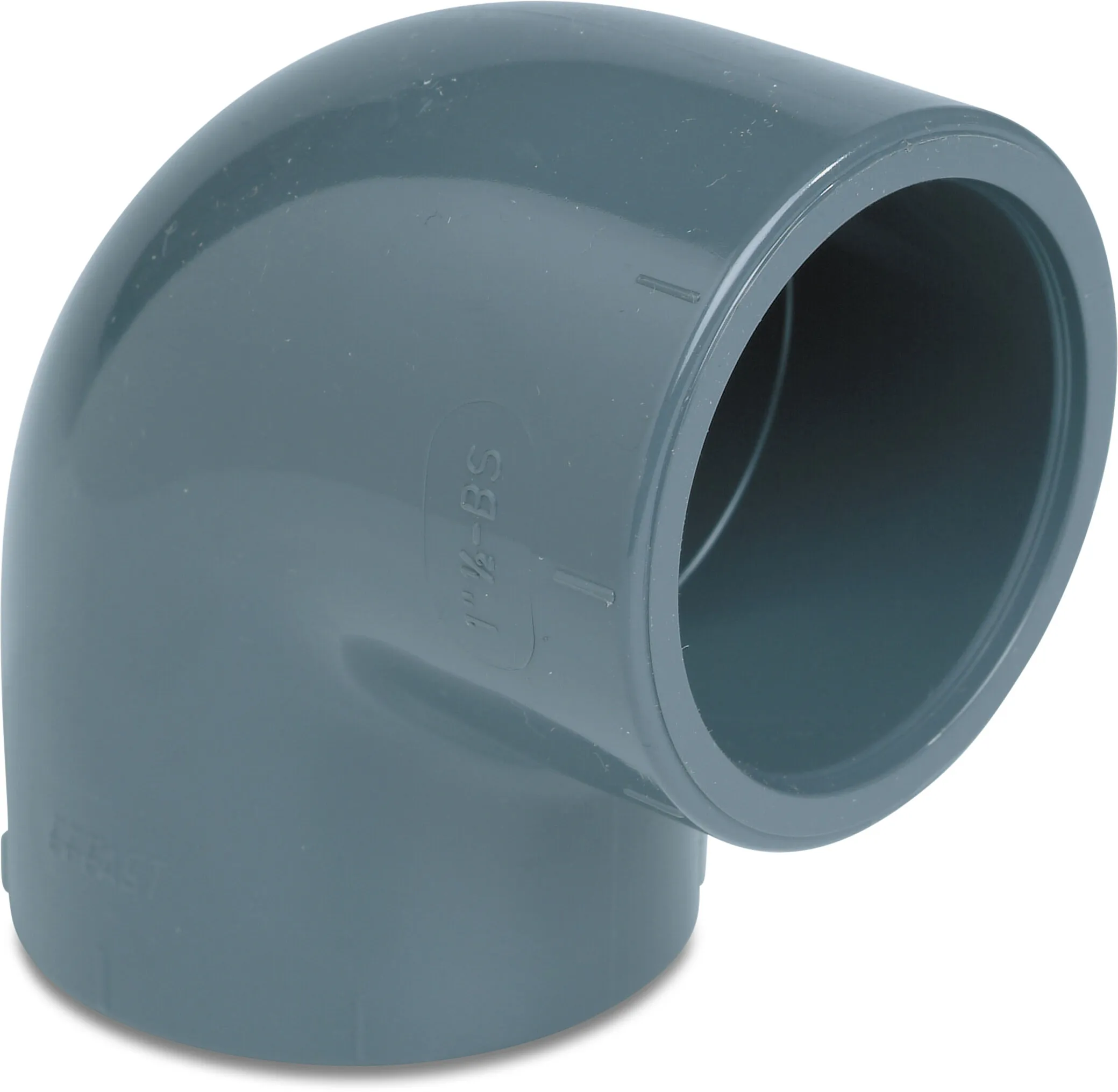 Profec Elbow 90° PVC-U 3" imperial glue socket 16bar grey WRAS