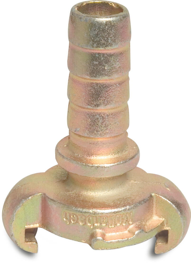 Quick coupler with safety edge steel galvanised 25 mm hose tail CD 42 10bar