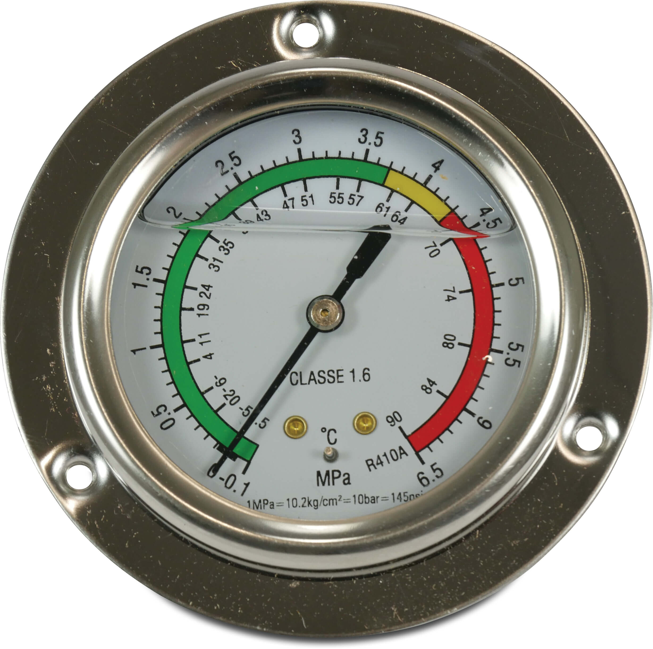 Built-in pressure gauge 63 mm 1/4" male thread 0-65Kg/cm2