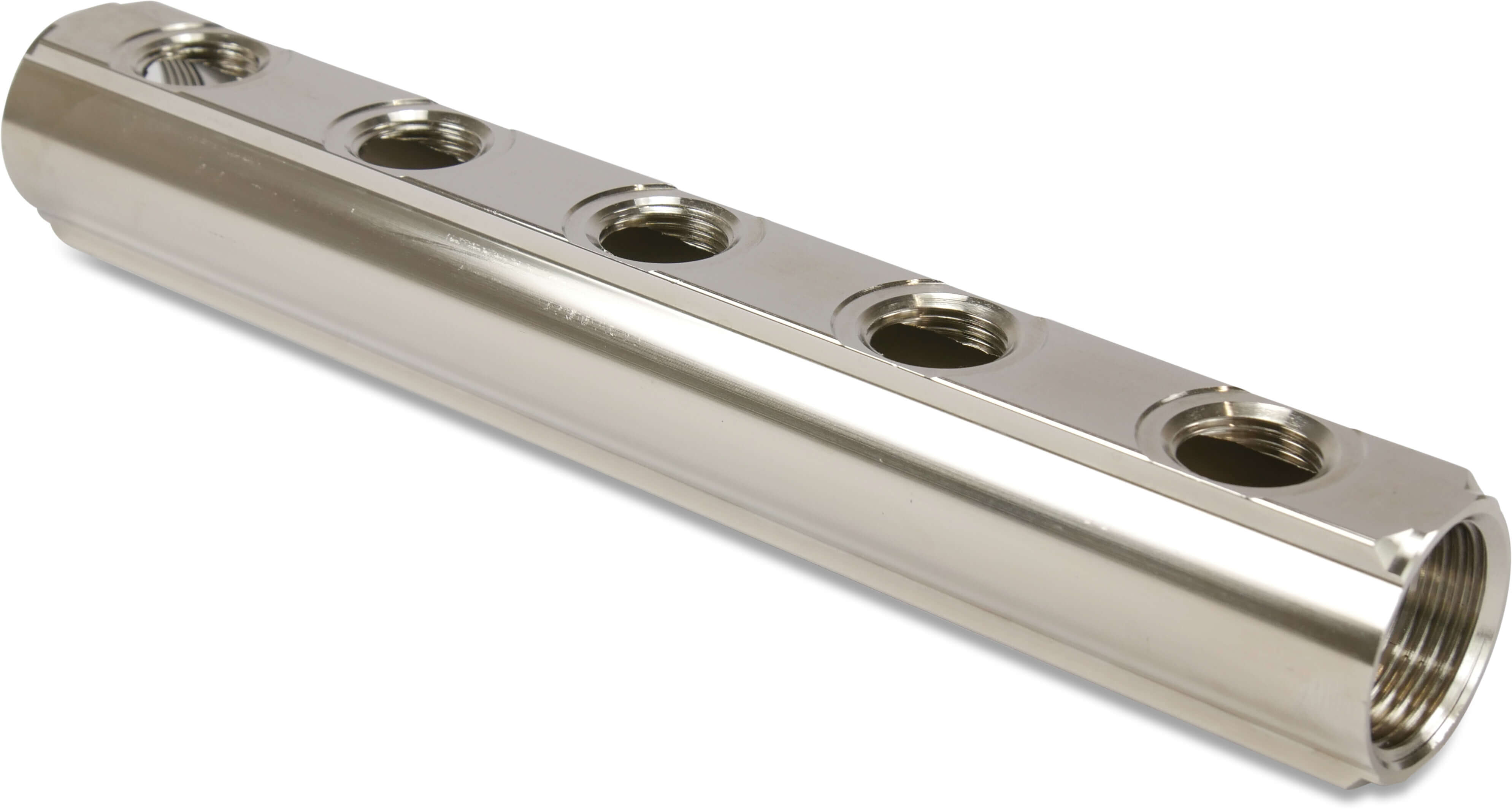 Itap Manifold brass nickel plated 1" x 1/2" female thread type 850/50 4-groups