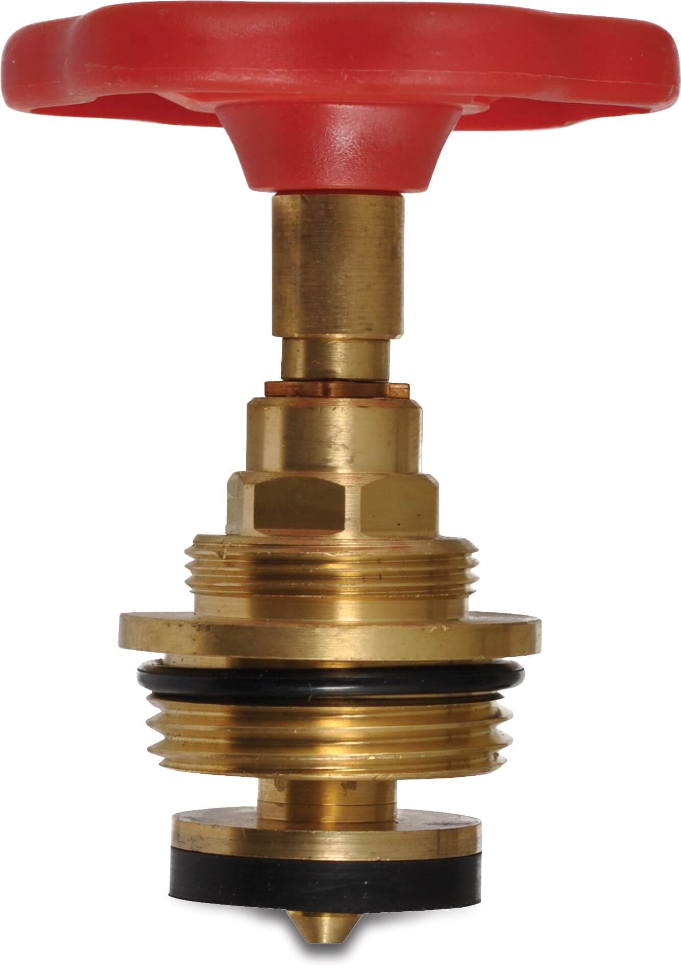 Valve top brass 3/4" red DVGW