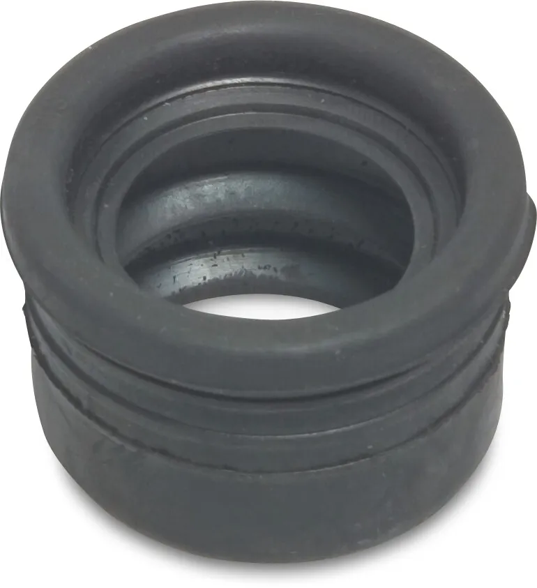 Drainage reducer bush rubber reinforced with nylon 40 mm x 30 mm spigot x ring seal black