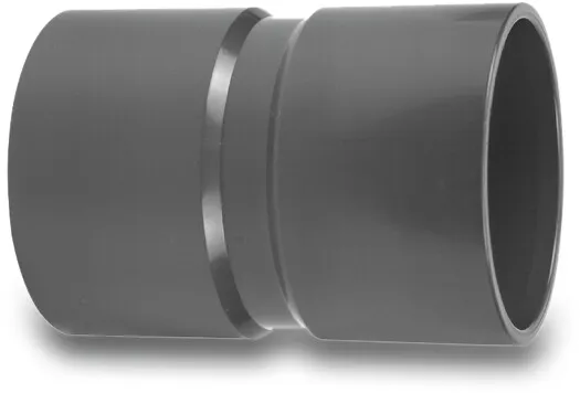 VDL Socket PVC-U 250 mm glue socket 7.5bar grey type made from tubing