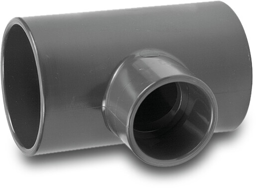 VDL T-piece 90° PVC-U 10bar glue socket grey
