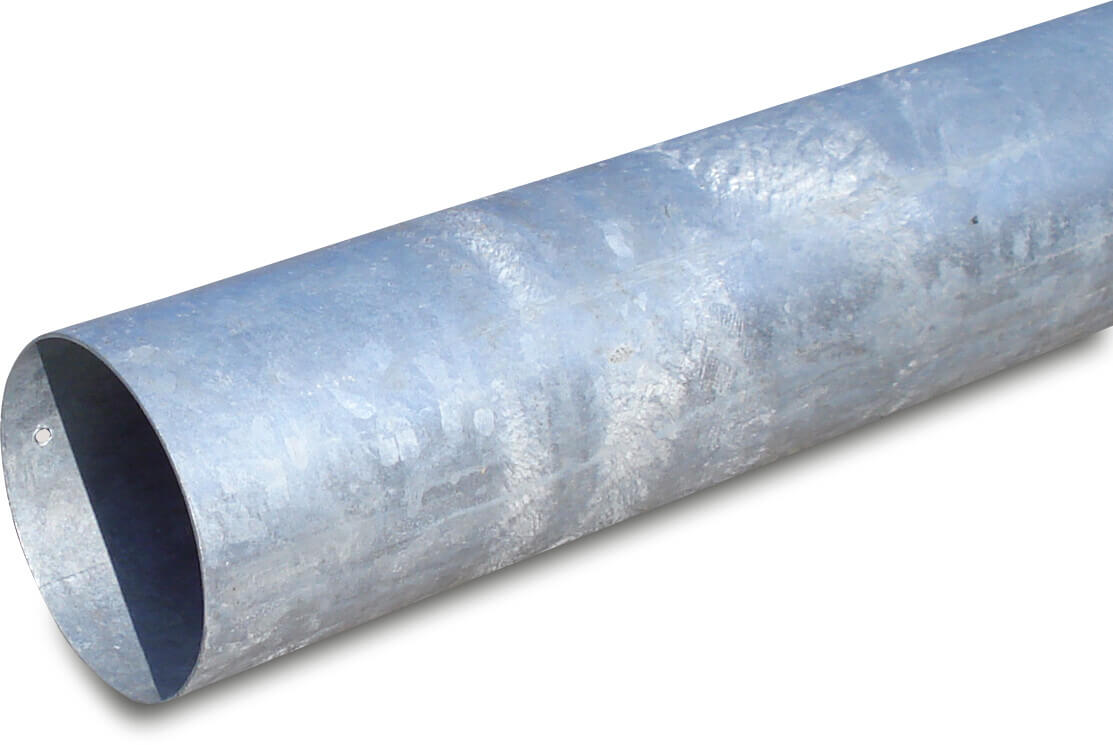 Saugrohr Stahl Verzinkt 150 mm x 1,5 mm Glatt 6m Typ bündig geschnitten