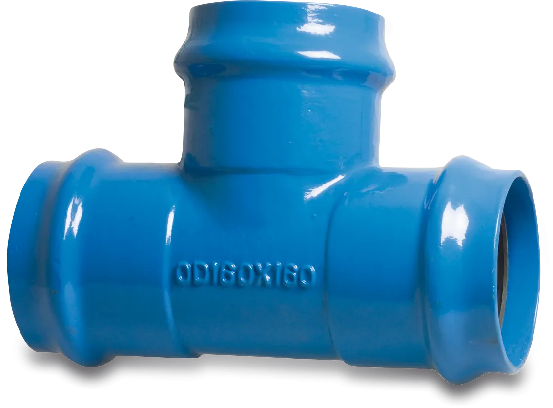 Cast iron ring seal pressure fittings for PE/PVC pipes, metric