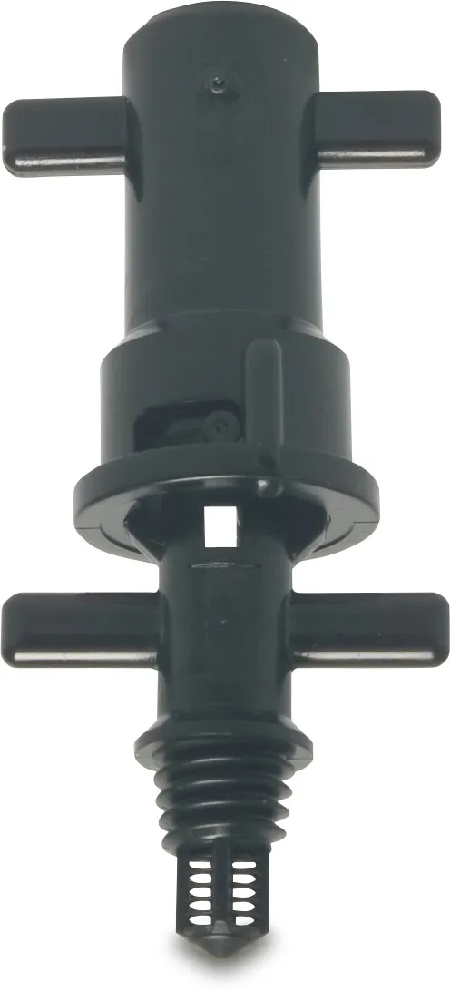 VDL Terugslagklepje tegen nadruppelen kunststof 3/8WW binnendraad x buitendraad 5,7cm zwart