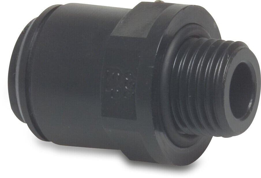 Speedfit Übergangsnippel POM 22 mm x 3/4" Einsteck x Außengewinde 10bar Schwarz Typ Super