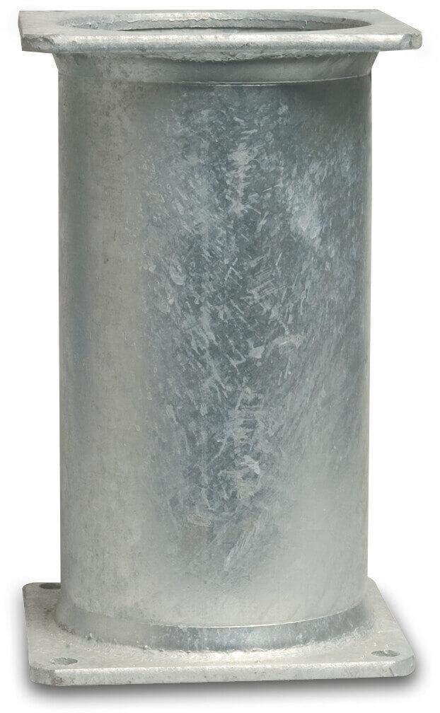 Mauerdurchführung Stahl Verzinkt 6" Quadratflansch 700 mm