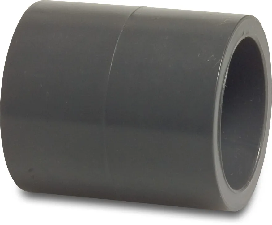 Socket PVC-U 75 mm glue socket 16bar grey