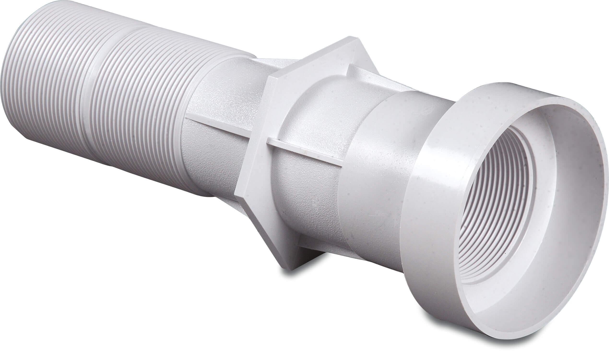 Hayward Wall conduit PVC-U 2" x 2" x 50 mm female thread x male thread x glue socket white 250 mm Mini-LED
