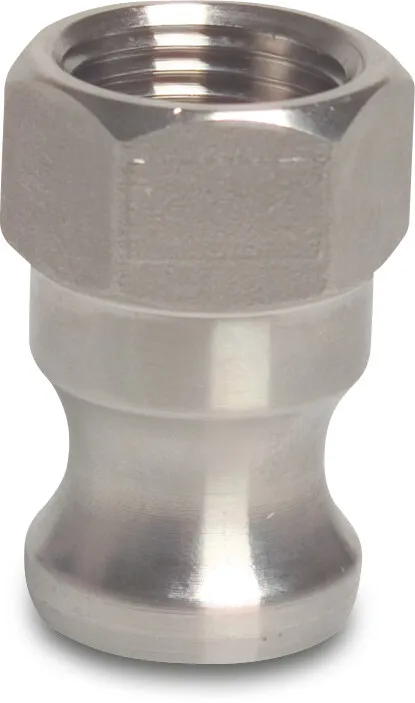 Quick coupler stainless steel 316 2" male part Camlock x female thread 16bar type Camlock A