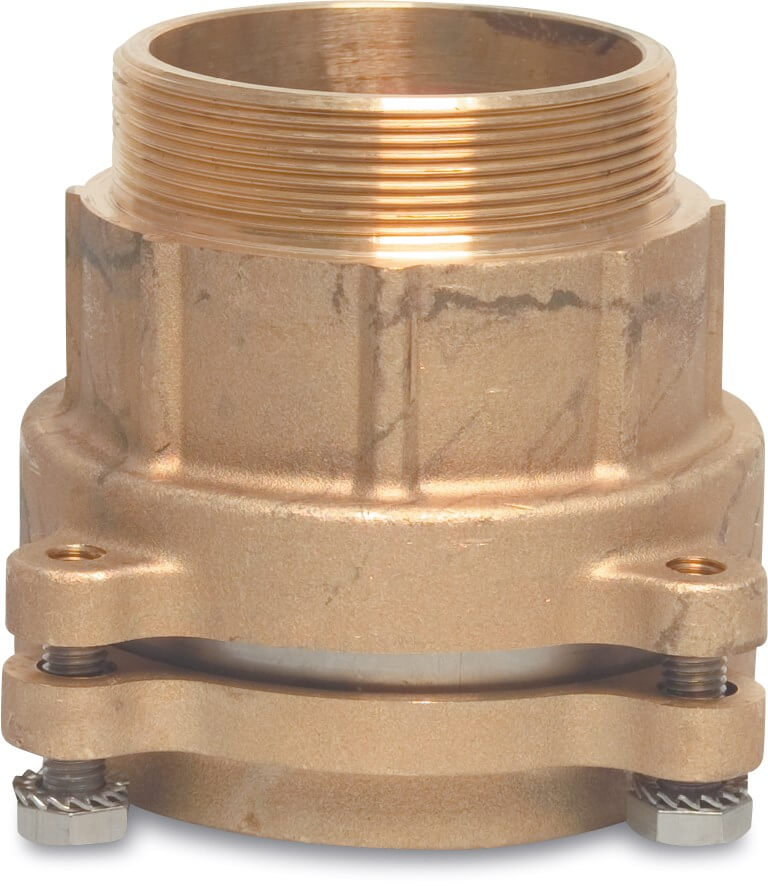 Itap Adaptor socket brass 75 mm x 2 1/2" compression x male thread 16bar DVGW type 015FL