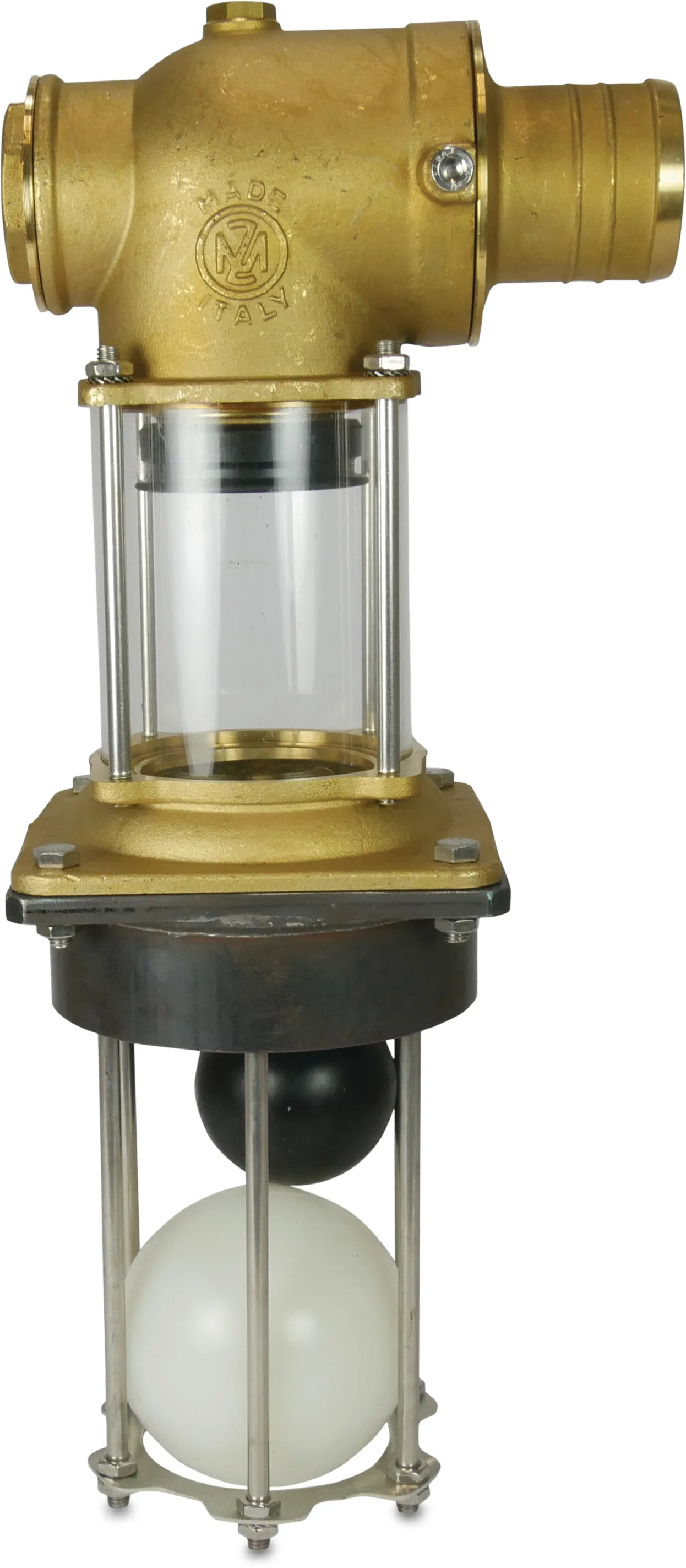 MZ Overflow valve brass 50 mm hose tail 4bar DN50 type 0180