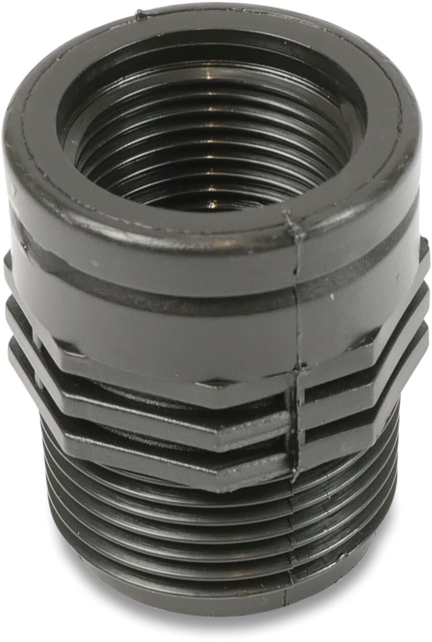 Reducer socket PP 3/8" x 1/2" female thread x male thread 10bar black