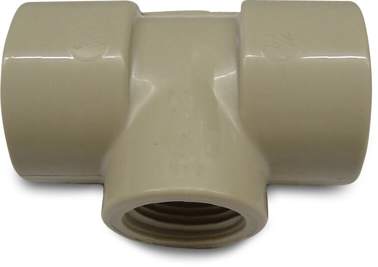 Reducer T-piece 90° PP 10bar female thread beige