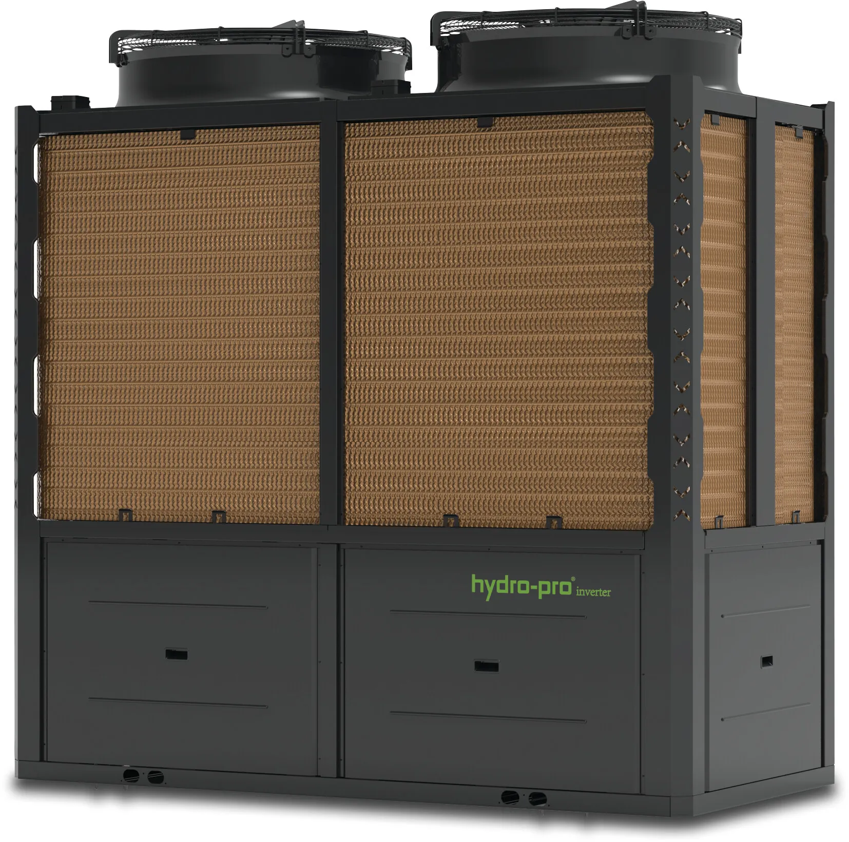 Hydro-Pro Wärmepumpe Inverter Metall 110 mm 66.4 - 21.2A 400VAC Schwarz Typ PC 130/R410A