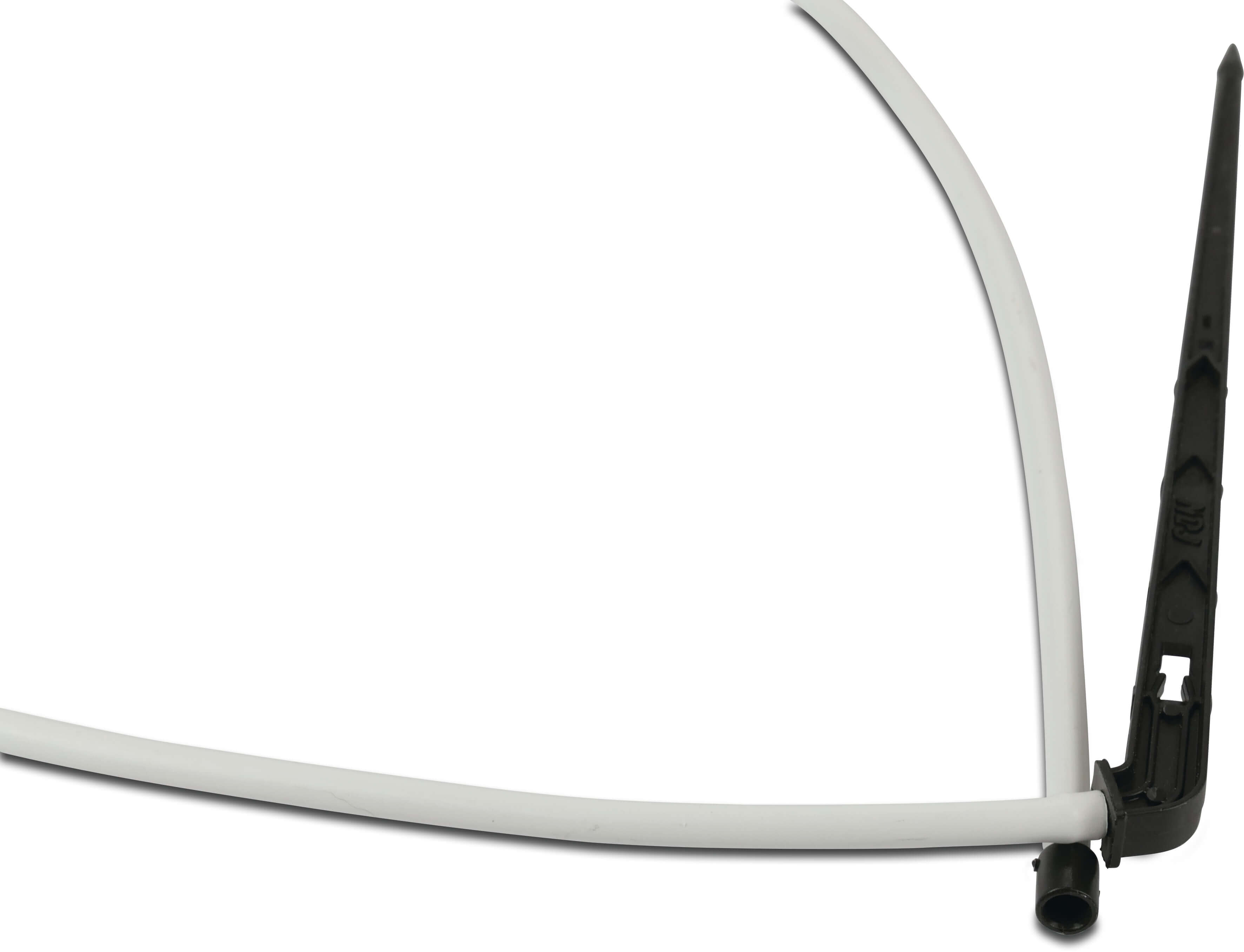 NaanDan 1-Wege Verteilerstück Kunststoff Taper F 80cm Schwarz/Weiß Typ Click Tif, tubing with angle stake