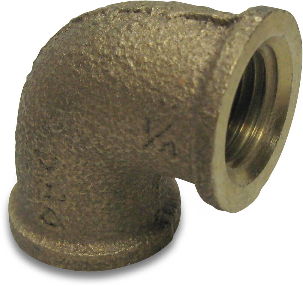 Nr. 90 Knie 90° brons 1/4" binnendraad 25bar