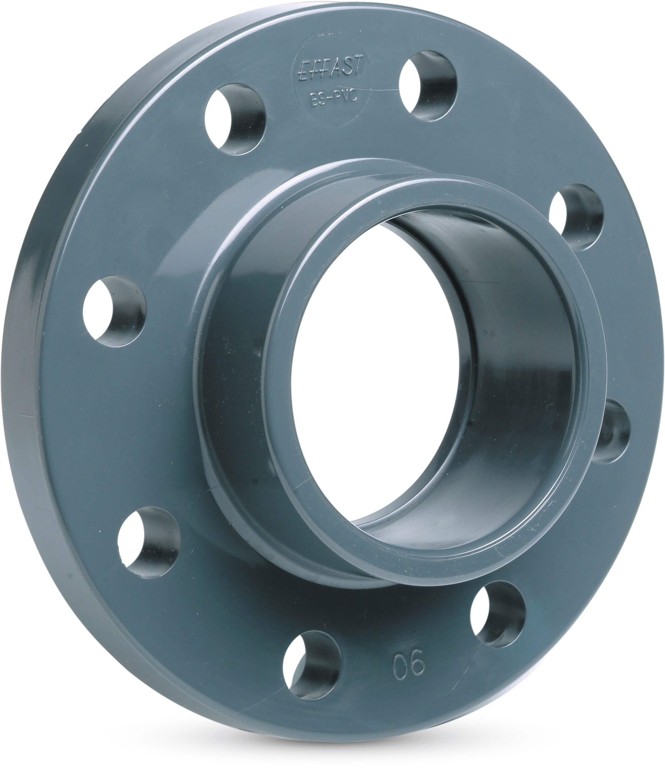 Flange adaptor PVC-U DN15 x 1/2" DIN flange x glue socket 16bar grey PN10/16 WRAS BS4504