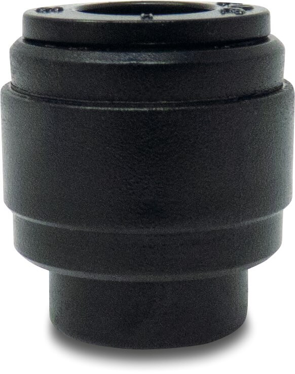 Plug POM 4 mm push-in 20bar black WRAS