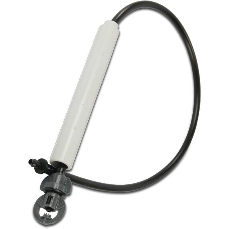 NaanDan Micro sprinkler with PES hose and stabilizer plastic 4/7 mm push-in 1.25 mm 360° 30cm violet type Smart Jet PC "I" Inverted