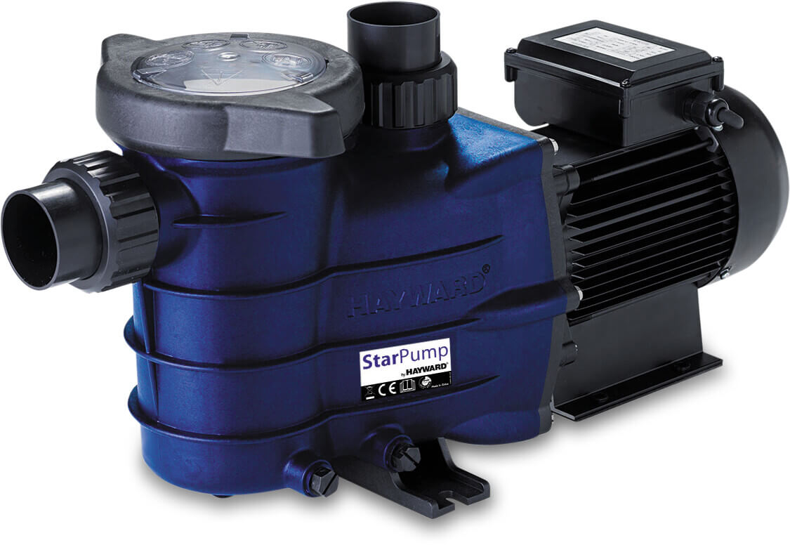 Hayward Pool pump 50 mm glue socket 2A 230VAC black/blue type Star 0.33HP
