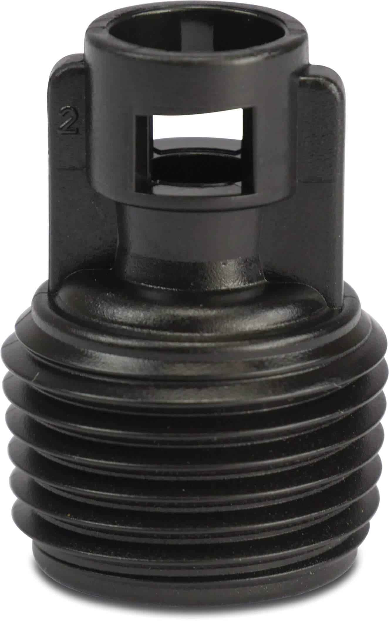 NaanDanJain Adaptor plastic 1/2" bayonet F x male thread black