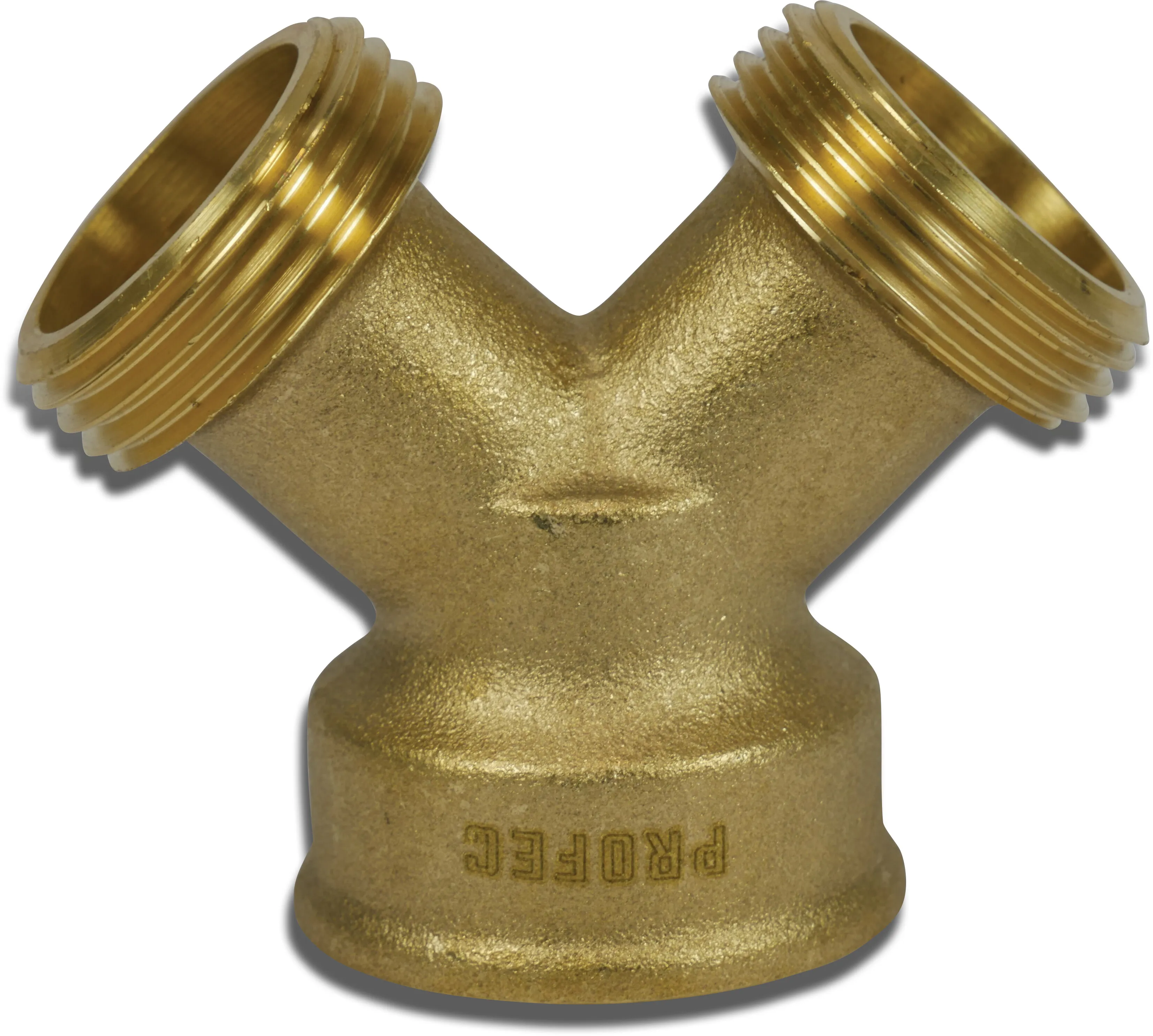 Profec Y-stuk messing 3/4" buitendraad x buitendraad x binnendraad 30bar