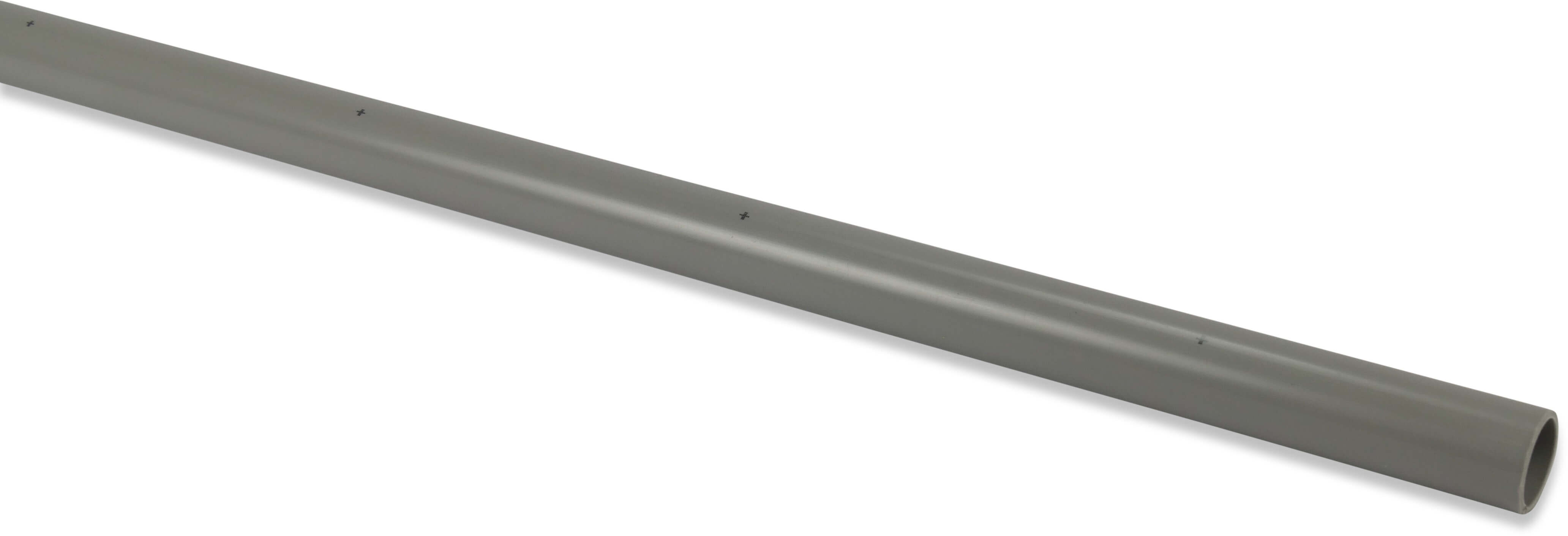 Mantelrohr Schlagfest PVC-U 3/4" Glatt Grau 4m