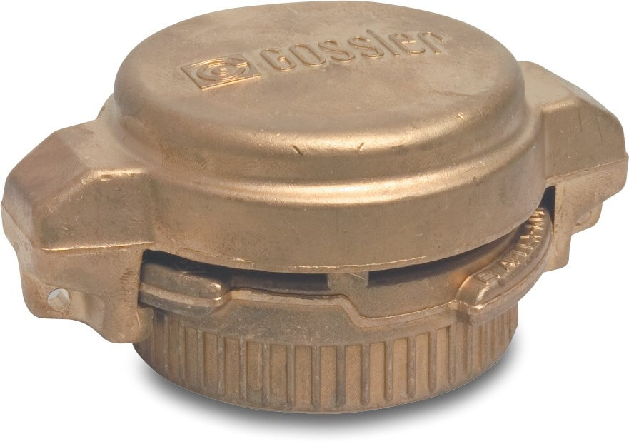 Tanker coupler end cap brass DN50 x 2" male part TW x female thread type VK + MB